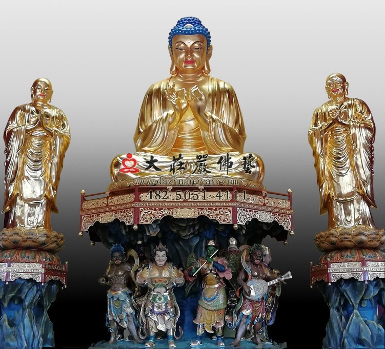 銅雕一佛二弟子佛像價(jià)格多少？購(gòu)買銅雕一佛二弟子佛像要多少錢？